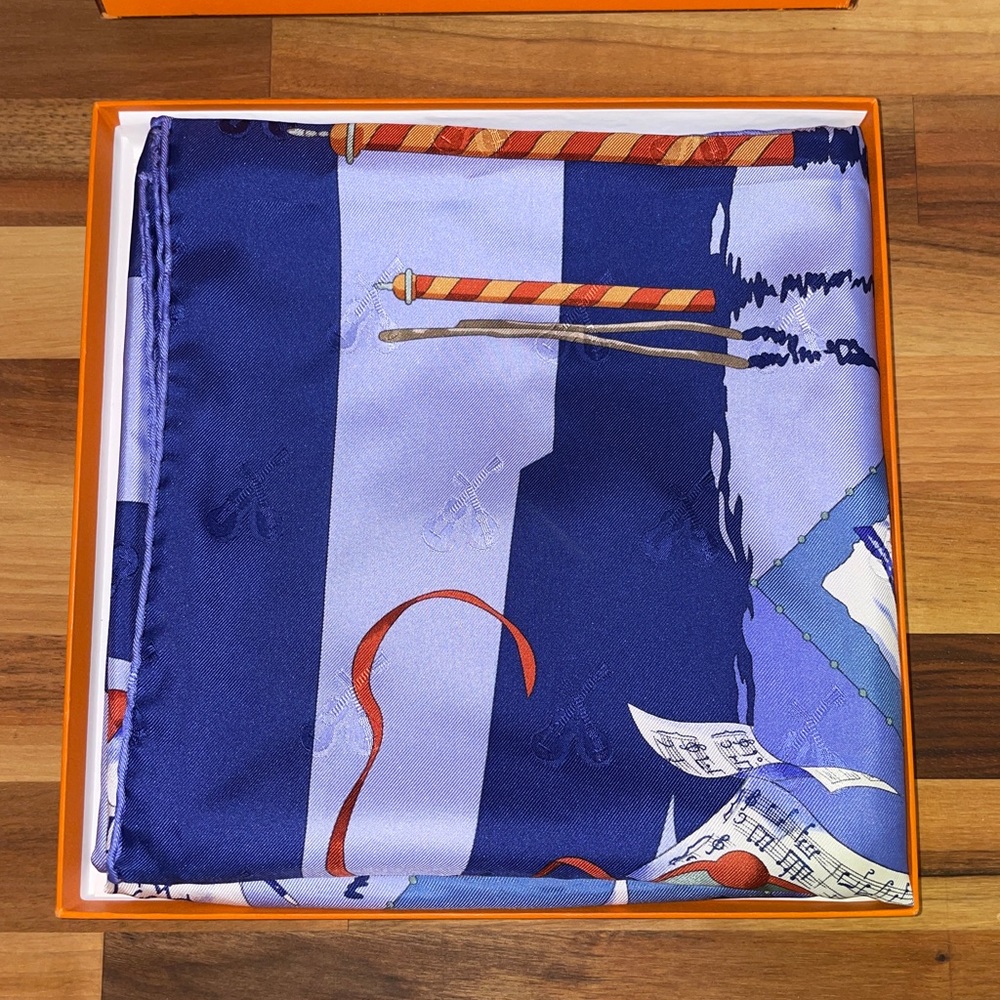 Vintage Hermes 100% Silk Scarf “Fetes Venetiennes” by Hubert de Watrigant 1993